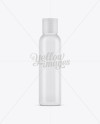 Download Clear Cosmetic Bottle W/ Frosted Cap Mockup in Bottle Mockups on Yellow Images Object Mockups