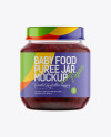 141ml Babyfood Plum Puree Jar Mockup