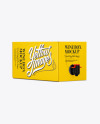 Download Paper Wine Box Mockup - 25° Angle Front View (Eye-Level Shot) in Box Mockups on Yellow Images ...