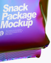 Download Holographic Foil Snack Package Mockup - Half Side View in ... Yellowimages Mockups