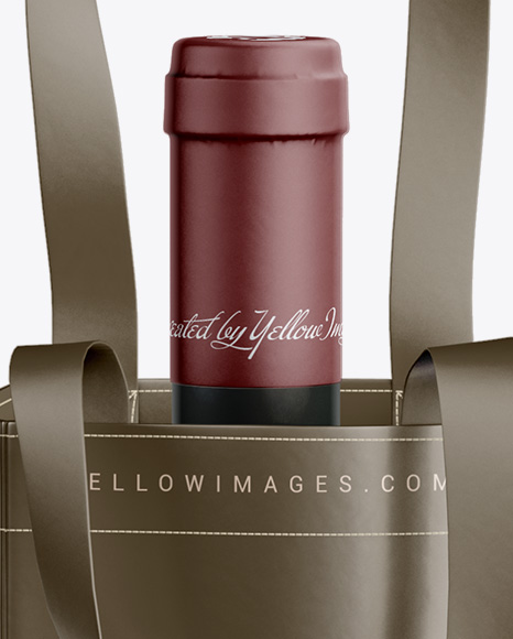 Download Bag With Wine Bottle Mockup Front View In Bottle Mockups On Yellow Images Object Mockups