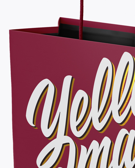 Matte Paper Bag Mockup   Half Side View PSD #2