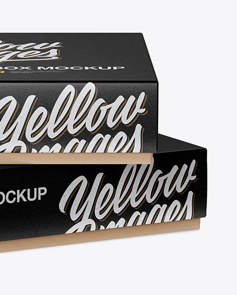 Two Kraft Boxes Mockup Free Download Images High Quality Png