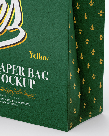 Download Paper Bag Mockup Half Side View In Bag Sack Mockups On Yellow Images Object Mockups