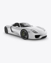 Porsche 918 Spyder Mockup - Half Side View in Vehicle Mockups on Yellow