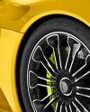 Porsche 918 Spyder Mockup - Half Side View in Vehicle Mockups on Yellow