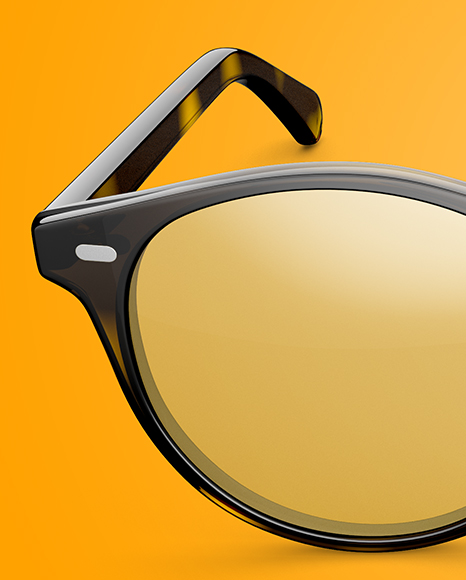 Sunglasses Mockup Front View High Angle Shot In Apparel Mockups On Yellow Images Object Mockups