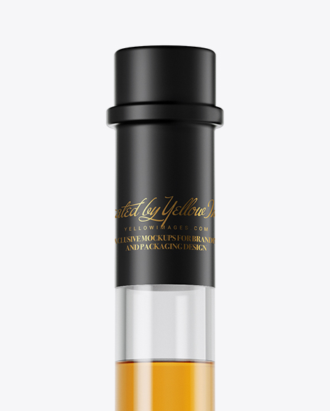 Clear Glass Whisky Bottle Mockup PSD #2
