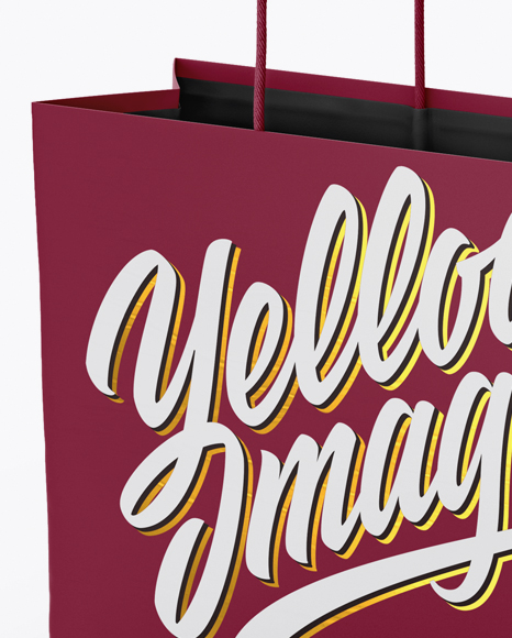 Download Two Matte Paper Bags Mockup - Half Side View in Bag & Sack ... Yellowimages Mockups