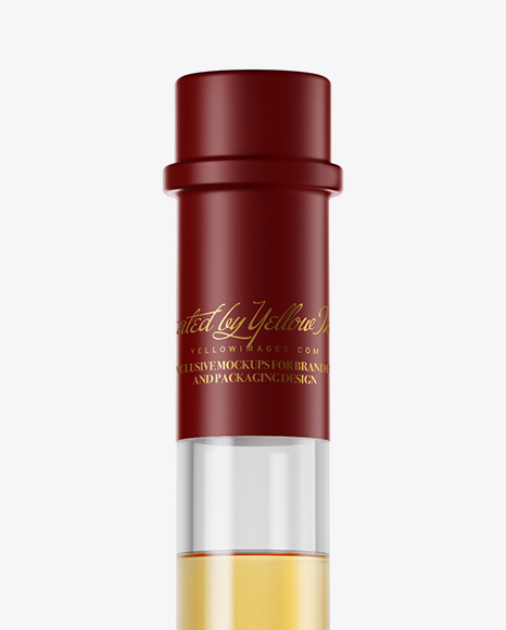 Clear Glass Whisky Bottle Mockup PSD #2