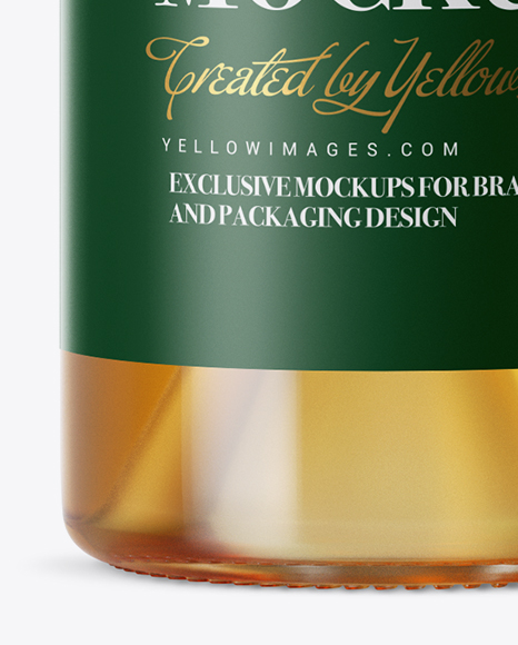 Clear Glass Whisky Bottle Mockup PSD #1