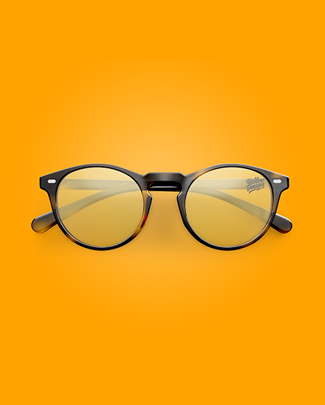 Download Sunglasses Mockup Top View In Apparel Mockups On Yellow Images Object Mockups