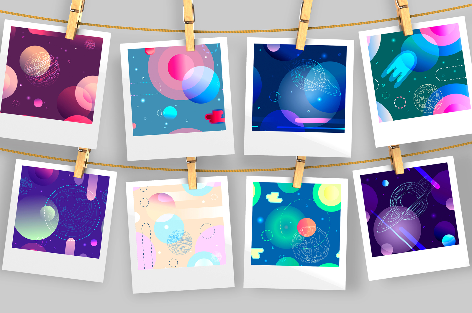 SPACE - seamless patterns