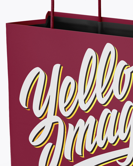 Two Matte Paper Bags Mockup   Half Side View PSD #2