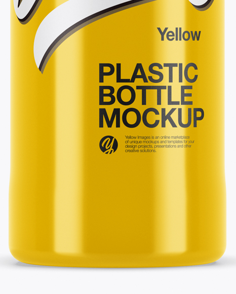 Glossy Plastic Bottle Mockup PSD #1