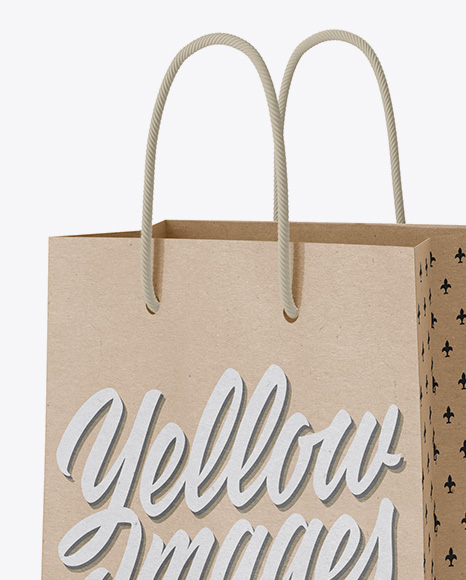 Download Kraft Bag Mockup Half Side View In Bag Sack Mockups On Yellow Images Object Mockups PSD Mockup Templates