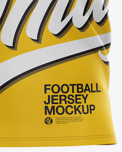 Download Men S Football Jersey Mockup Front View In Apparel Mockups On Yellow Images Object Mockups PSD Mockup Templates