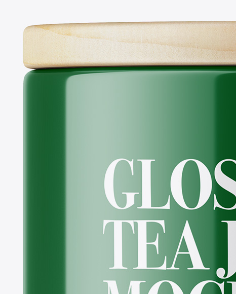Glossy Tea Jar Mockup PSD #1