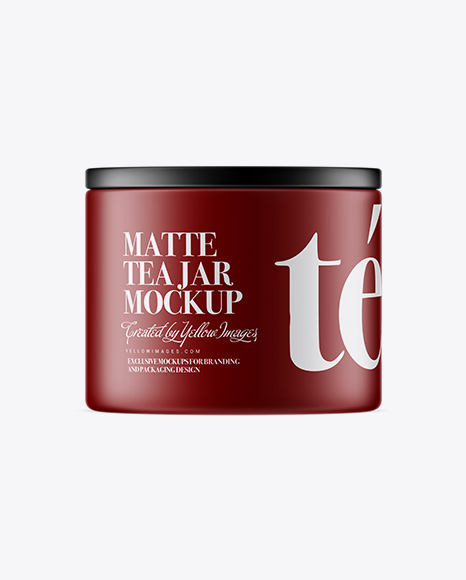 Matte Tea Jar Mockup PSD #2