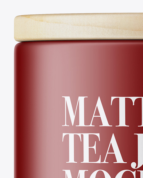 Matte Tea Jar Mockup PSD #1