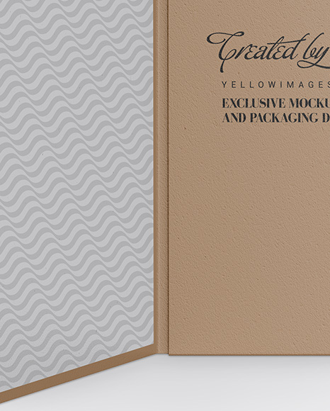 Opened Textured Folder Mockup PSD #2