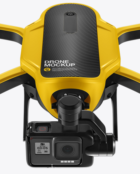 Drone Mockup In Object Mockups On Yellow Images Object Mockups