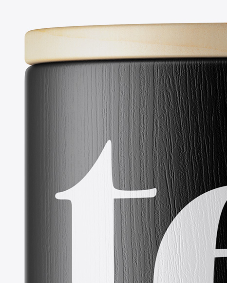 Wooden Tea Jar Mockup PSD #1