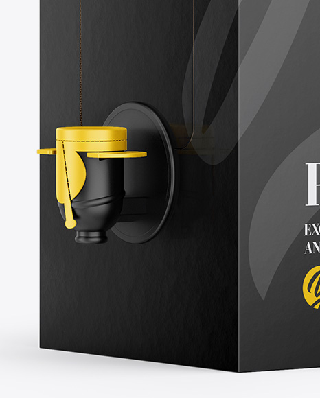 Download Bag In A Paper Box With Dispenser Mockup Half Side View In Box Mockups On Yellow Images Object Mockups PSD Mockup Templates