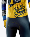 Men’s Full Cycling Thermal Kit mockup (Hero Back Shot) in Apparel