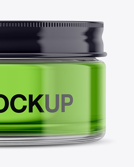 Clear Glass Jar Mockup PSD #1