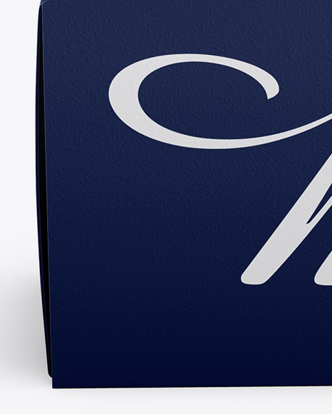 Paper Box Mockup   Front View (High Angle Shot) PSD #2