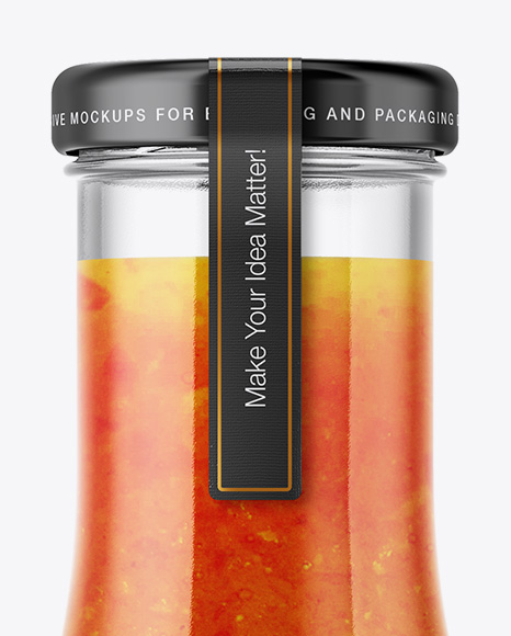 Download 125ml Salsa Sauce Bottle Mockup Yellowimages