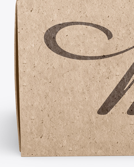 Kraft Paper Box Mockup   Front View (High Angle Shot) PSD #2