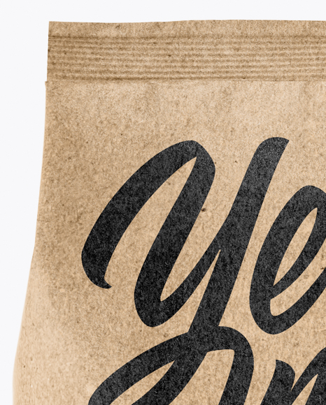 Kraft Paper Snack Package Mockup PSD #2