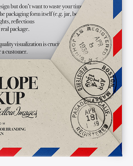 Opened Kraft Envelope Mockup PSD #1