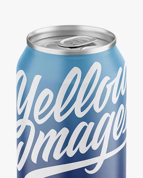 Download Matte Aluminium Can Mockup - Front View (High-Angle Shot ...