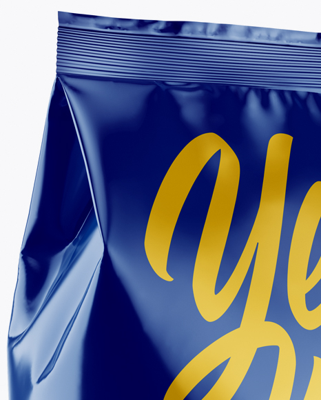 Glossy Snack Package Mockup   Half Side View PSD #2