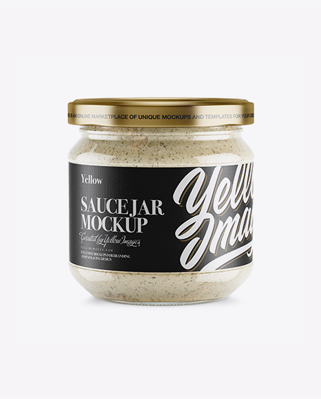 Glass Jar With Räuber Spread Mockup PSD #2