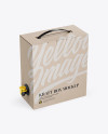 Download Bag In A Kraft Box With Dispenser Mockup - Half Side View in Box Mockups on Yellow Images Object ...