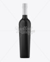 Download Matte Black Liquor Bottle Mockup - Front View in Bottle Mockups on Yellow Images Object Mockups