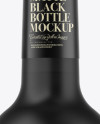 Matte Black Liquor Bottle Mockup - Front View - Free Download Images