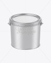 Download 3L Metallic Paint Bucket Mockup - Front View (High-Angle Shot) in Bucket & Pail Mockups on ...