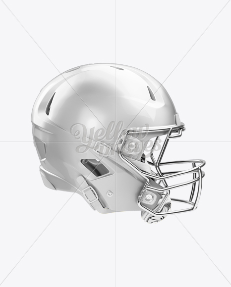 Download American Football Helmet Mockup Right View In Apparel Mockups On Yellow Images Object Mockups PSD Mockup Templates