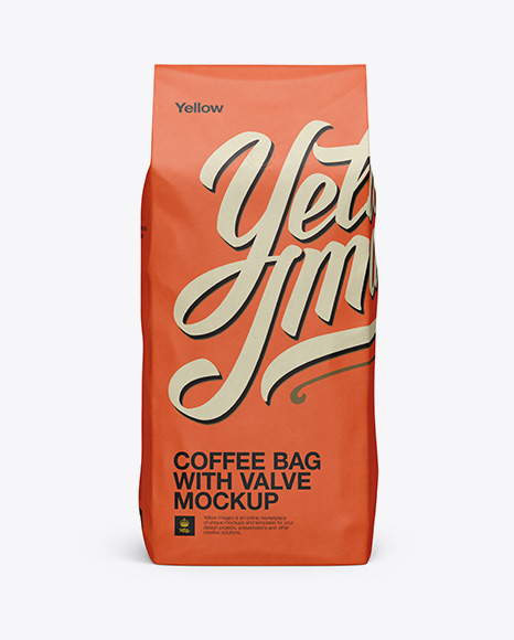 Download 2,5 kg Coffee Bag With Valve Mockup - Front View in Bag ...