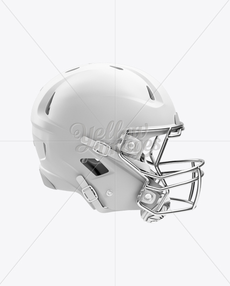 Matte American Football Helmet Mockup Right View In Apparel Mockups On Yellow Images Object Mockups