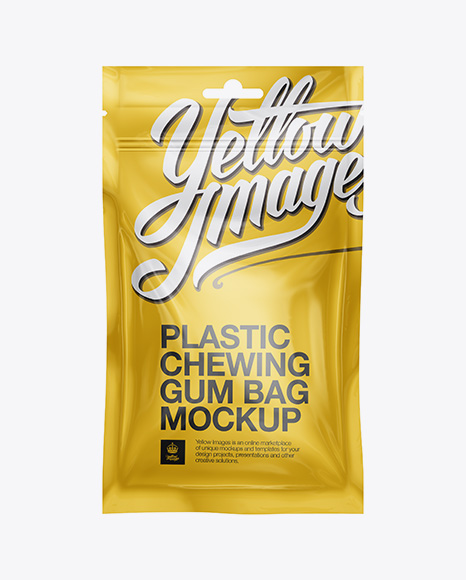 Plastic Chewing Gum Bag Mockup