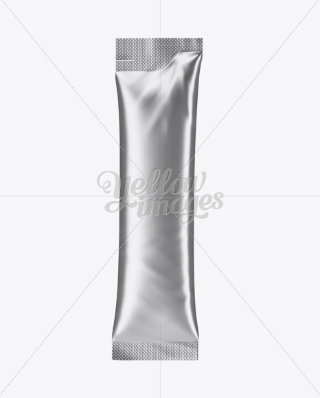 Download Matte Metallic Stick Sachet Mockup Front View In Sachet Mockups On Yellow Images Object Mockups PSD Mockup Templates