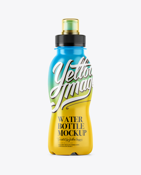 330ml White PET Bottle Mockup