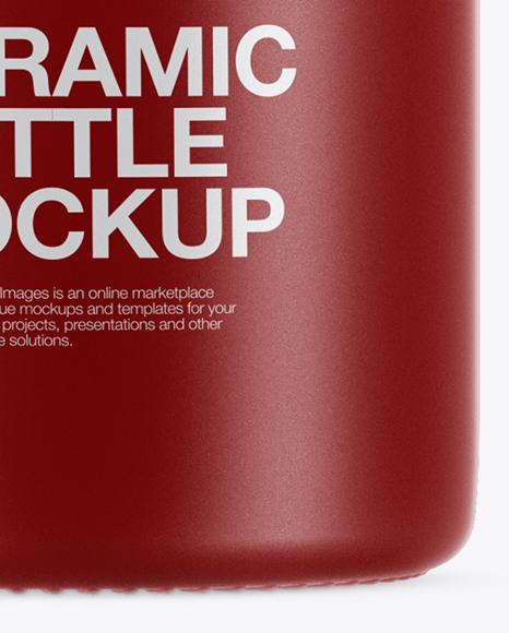 Matte Ceramic Bottle Mockup PSD #1