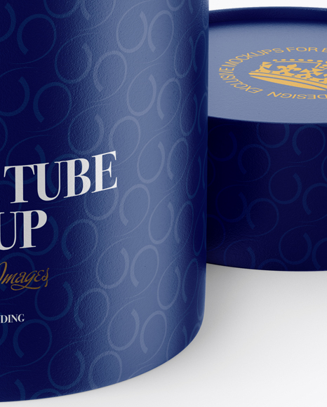 Opened Paper Tube Mockup   Front View (High Angle Shot) PSD #6